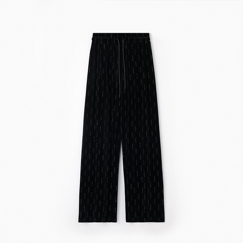Pantalones rectos adelgazantes de cintura alta para mujer