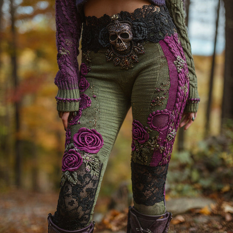 Pantalones de yoga deportivos para mujer con estampado digital 3D retro