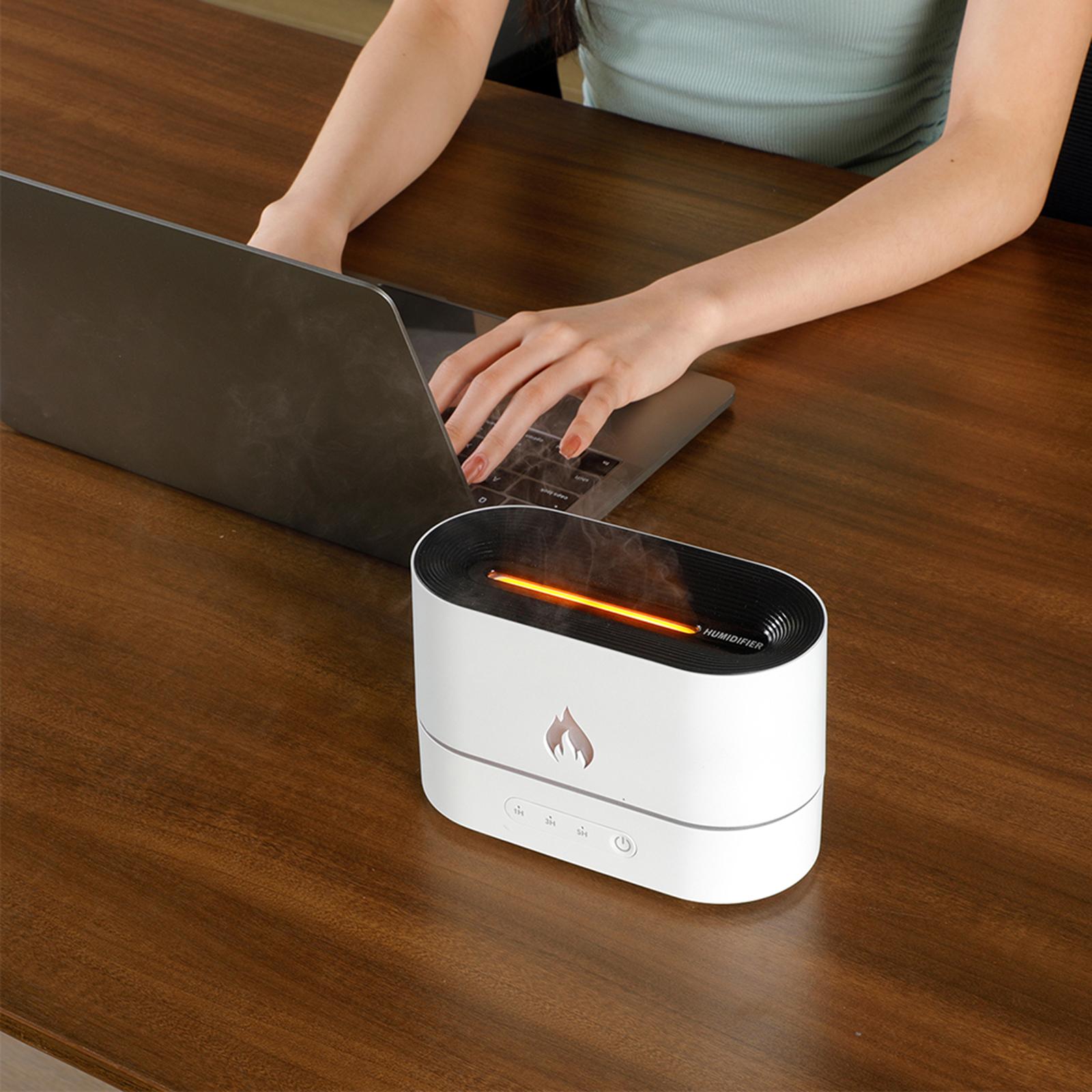 Humidificador de aromaterapia Siming Flame para dormitorio, ambiente silencioso, difusor de llama, decoración del hogar