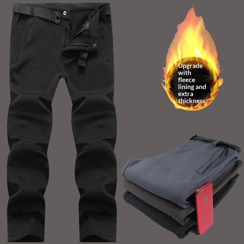 Pantalones tácticos para hombre para clima frío, pantalones softshell para senderismo al aire libre