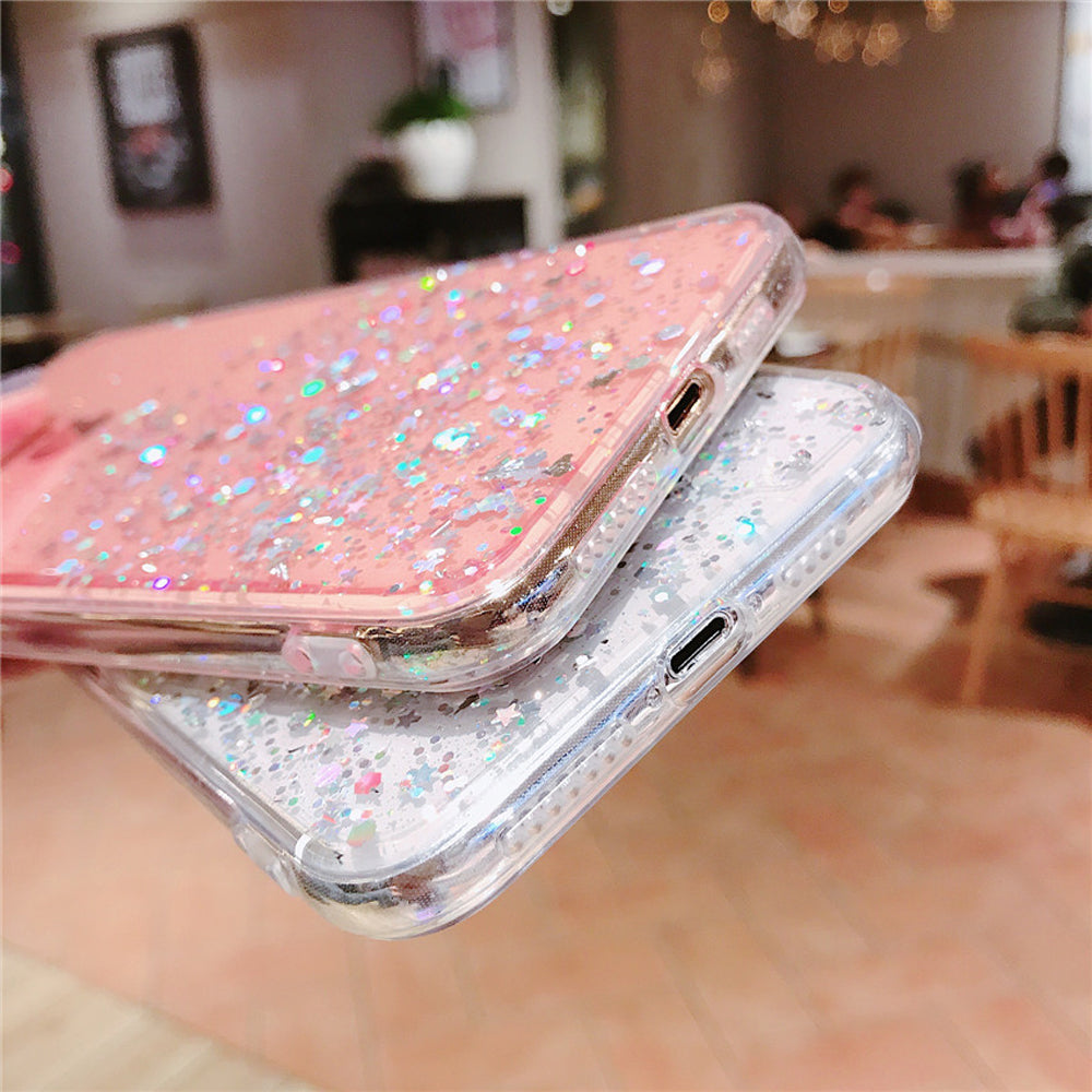 Funda para teléfono con purpurina epoxi