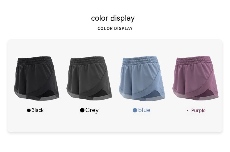 Pantalones cortos deportivos y de fitness de secado rápido de malla color melocotón