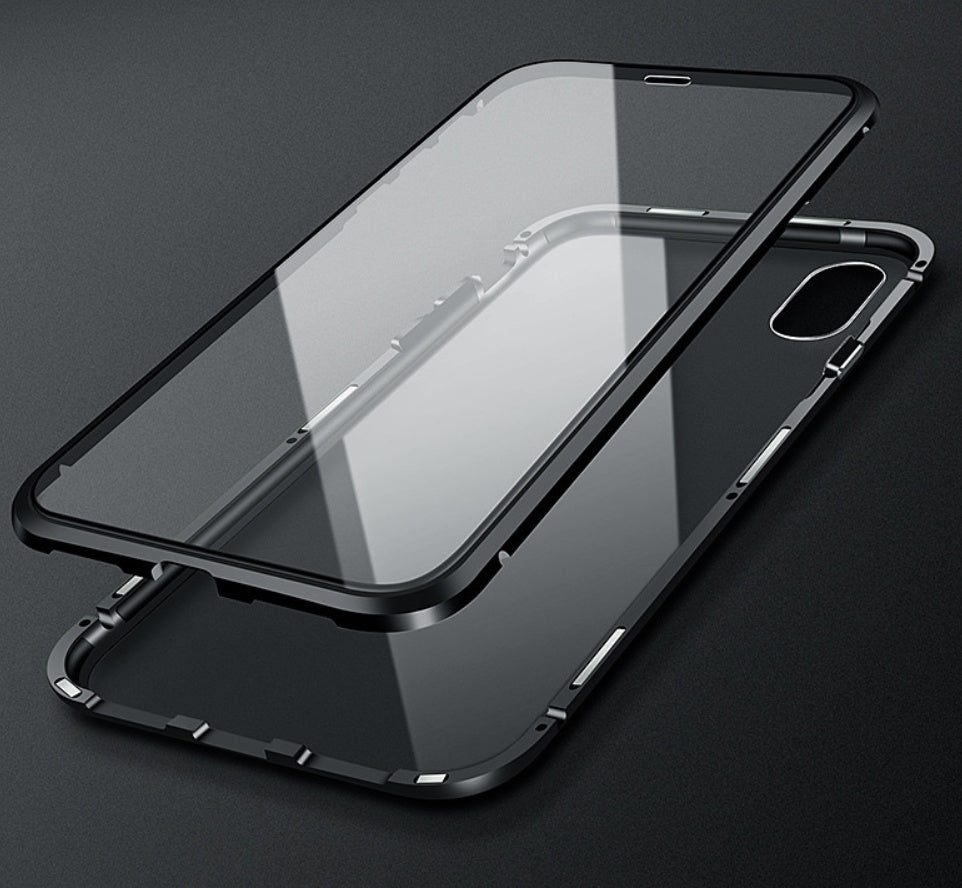 Funda magnética de vidrio de doble cara para teléfono móvil sin función anti-mirones