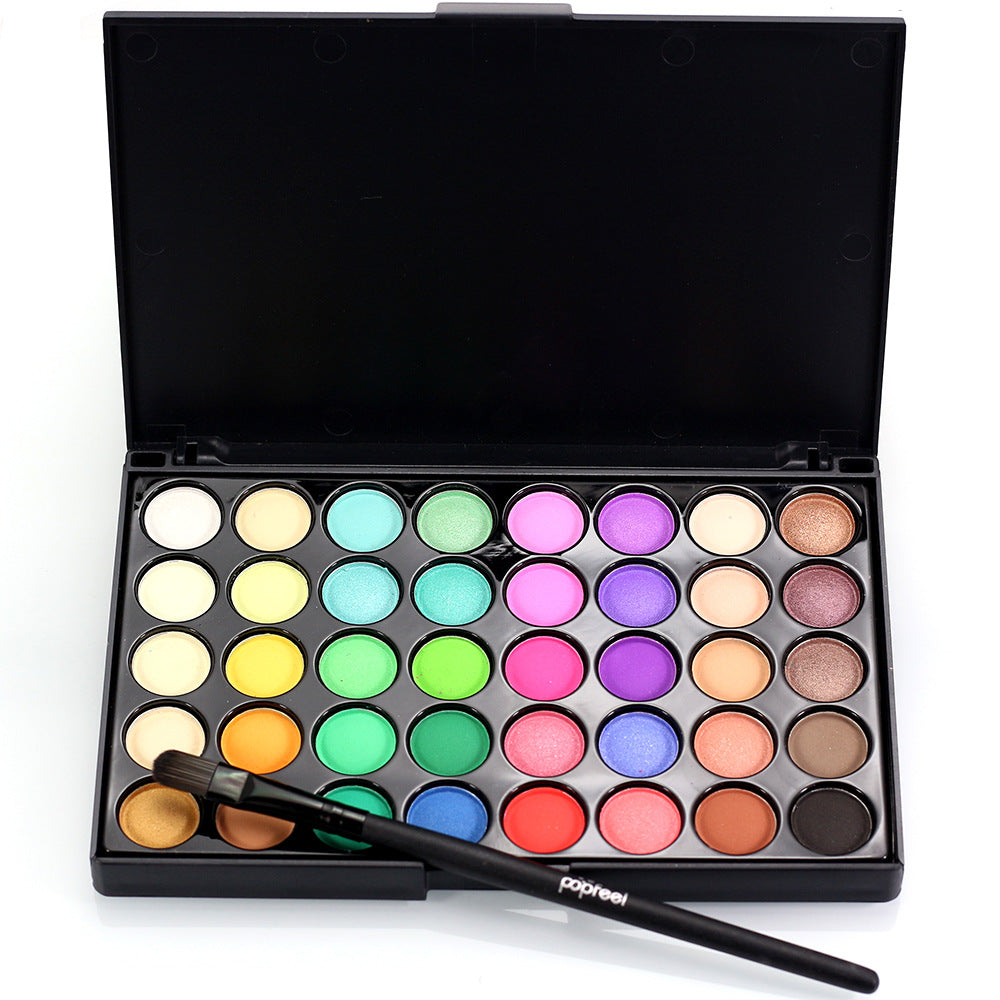 Paleta de maquillaje con purpurina de 40 colores a prueba de agua