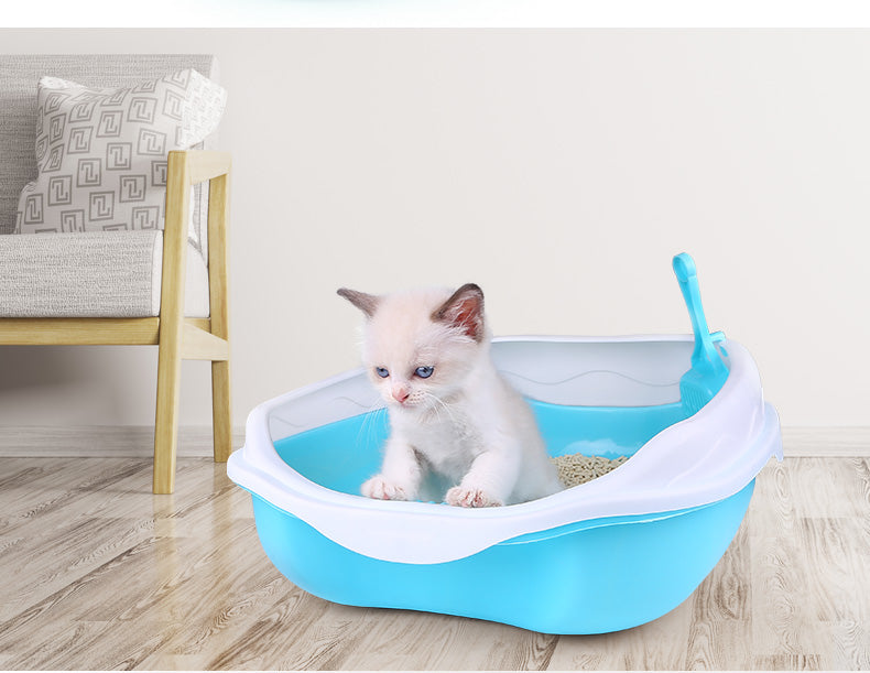 Inodoro semicerrado para gatos, grueso y resistente a salpicaduras