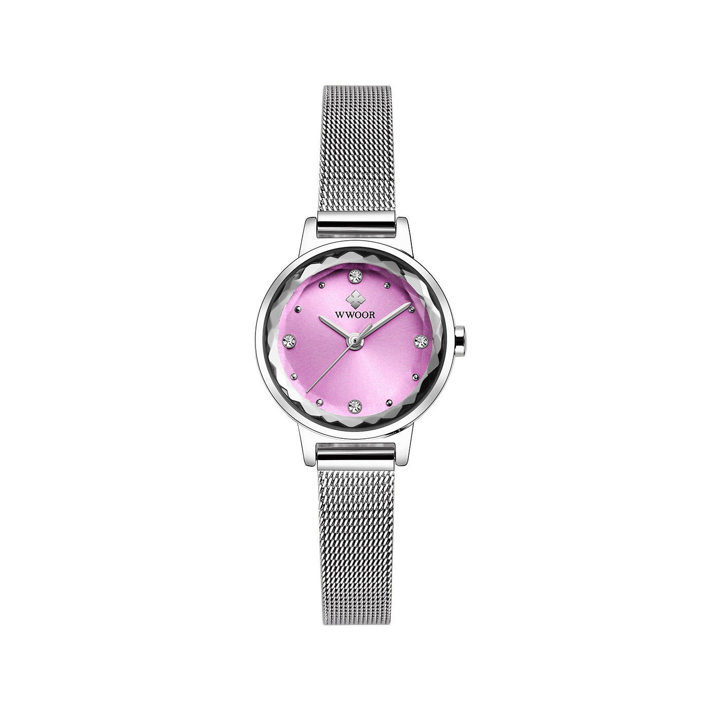Reloj de cuarzo sencillo de moda para mujer con correa de malla