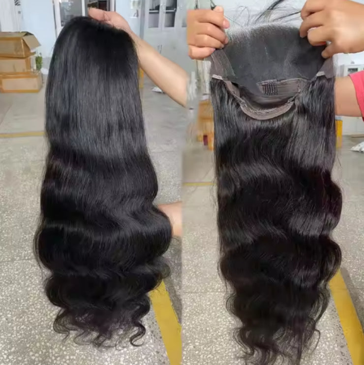 Pelucas de cabello humano ondulado con encaje frontal, venta al por mayor, sin pegamento, HD, para mujeres negras