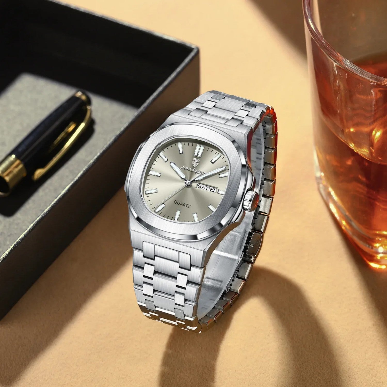 Reloj automático para hombre, resistente al agua y luminoso.