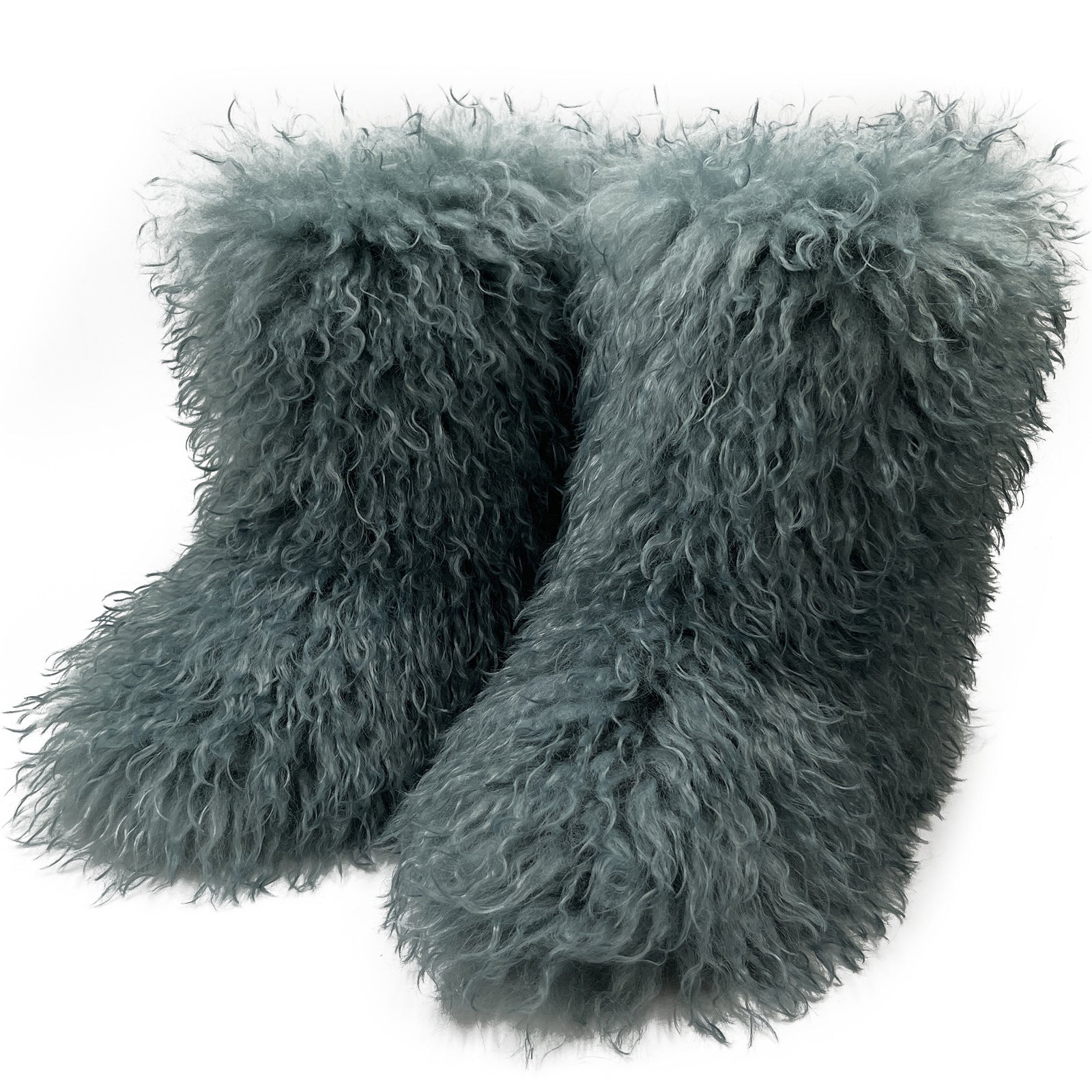 Botas de piel de invierno Botas de nieve gruesas con forro polar