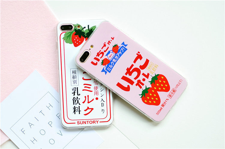 Funda de teléfono con diseño de fresa