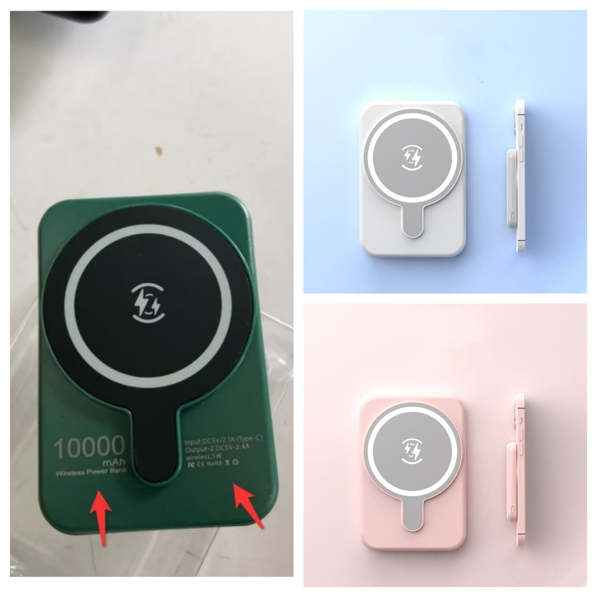 Mini banco de energía inalámbrico magnético de carga rápida de 5000 mAh portátil
