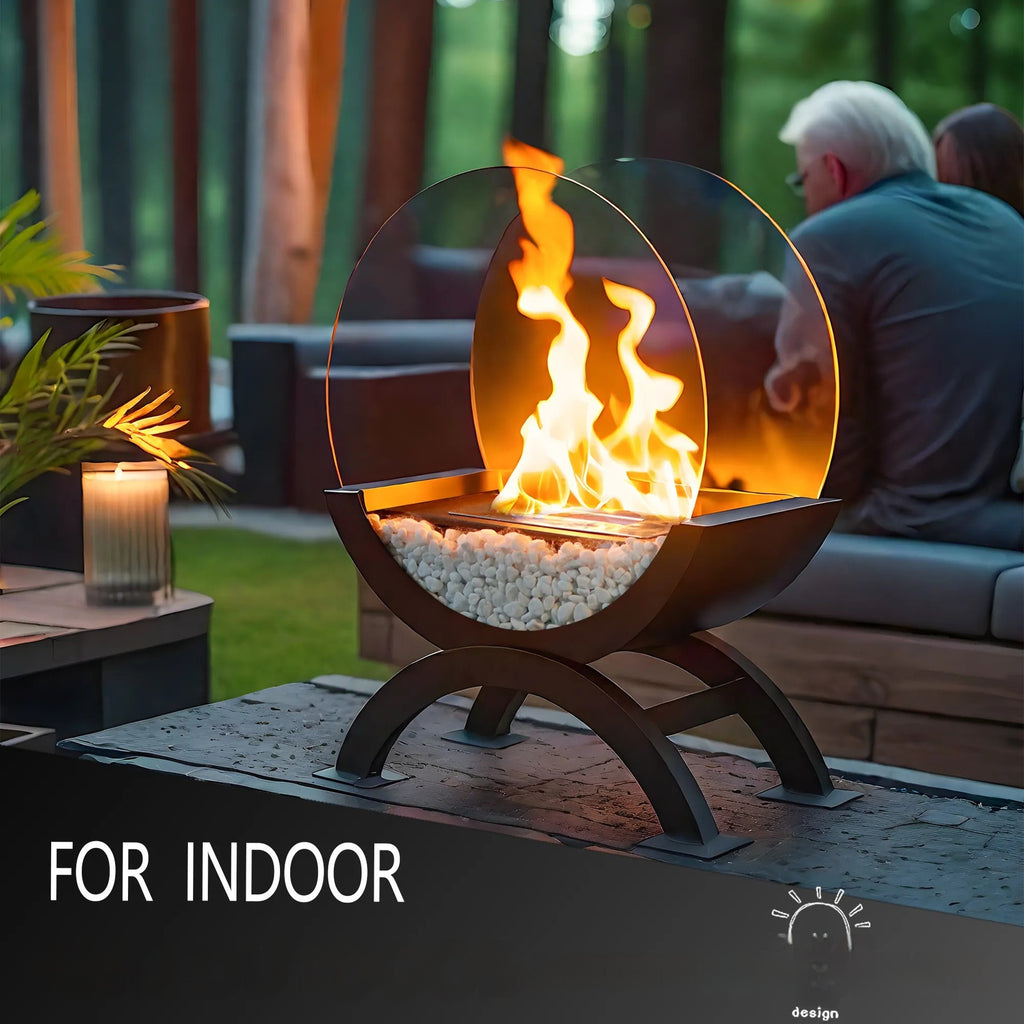 Lámpara de chimenea de alcohol de escritorio pequeña para interiores, calefacción doméstica