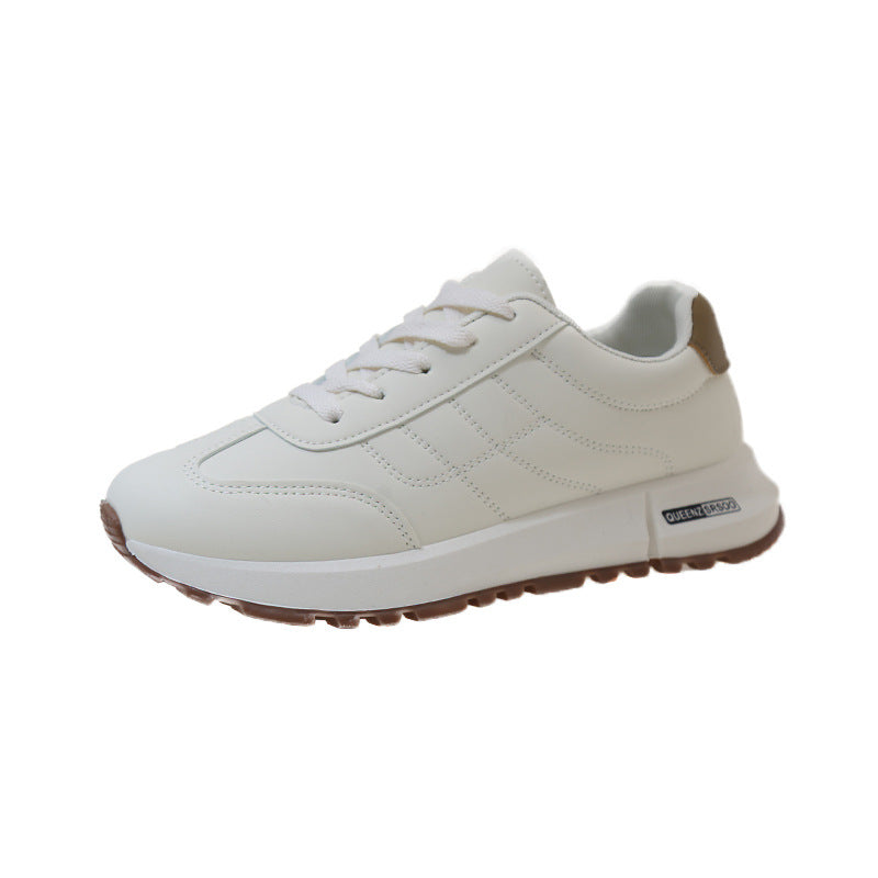 Nuevos zapatos de plataforma blancos de moda de otoño para mujer