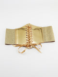 Cinturón elástico ancho y decorativo versátil de estilo europeo y americano para faldas de primavera y otoño para mujer.