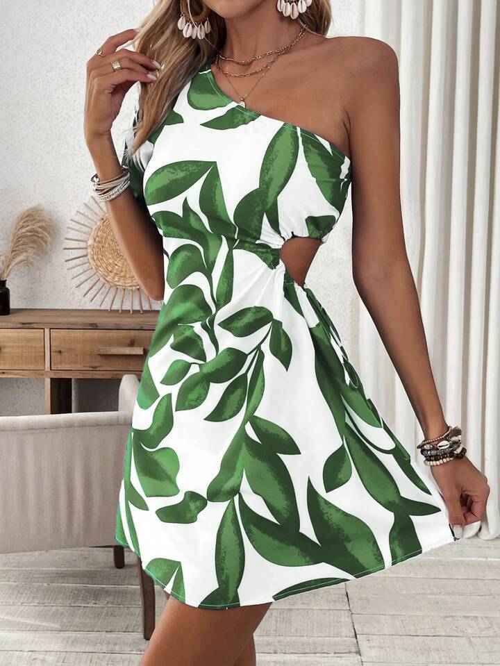 Women's New Stylish Off-Shoulder Hollow-Out Dress