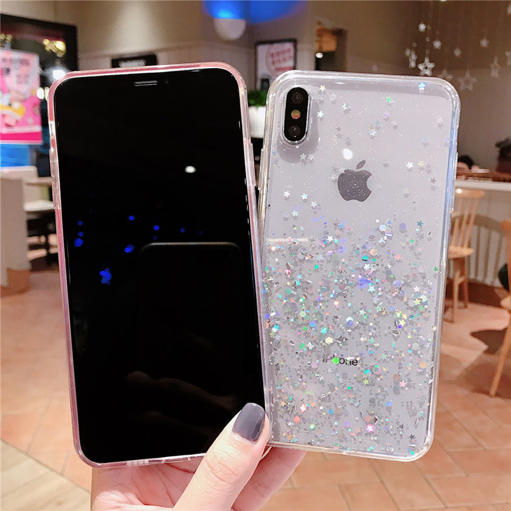 Funda para teléfono con purpurina epoxi