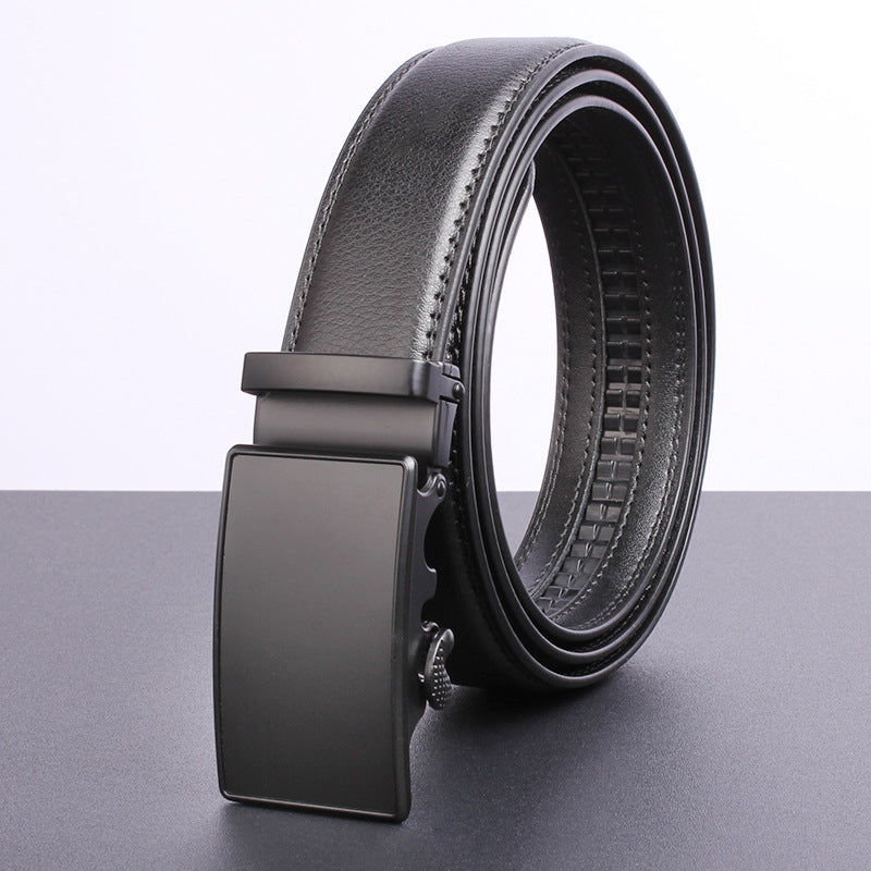 Cinturón de cuero genuino para hombre con hebilla automática