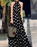 Women's Halterneck Printed Fashionable Dress