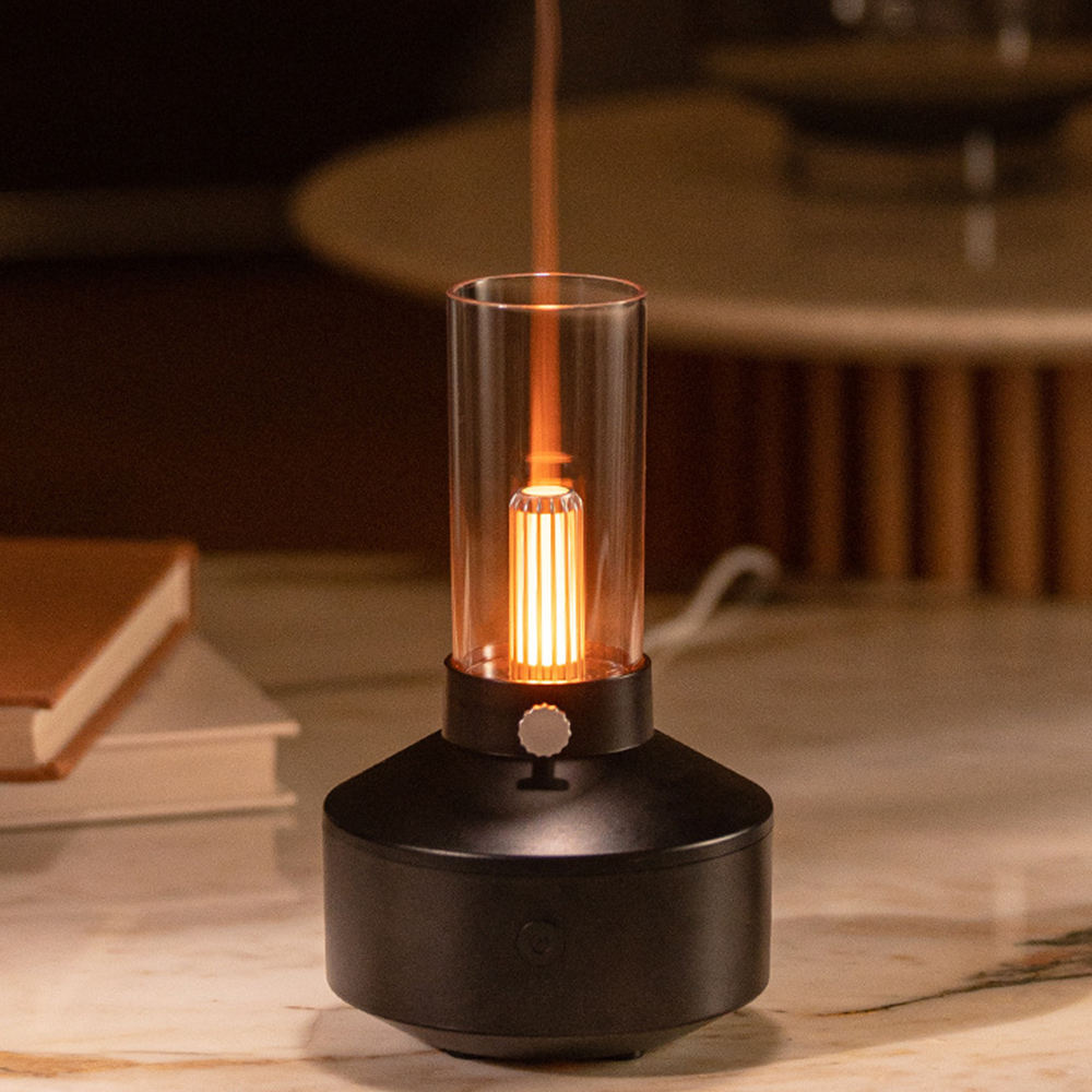 Nuevo humidificador ultrasónico retro de 150 ml con luz nocturna y difusor de aceites esenciales para el hogar y la oficina.