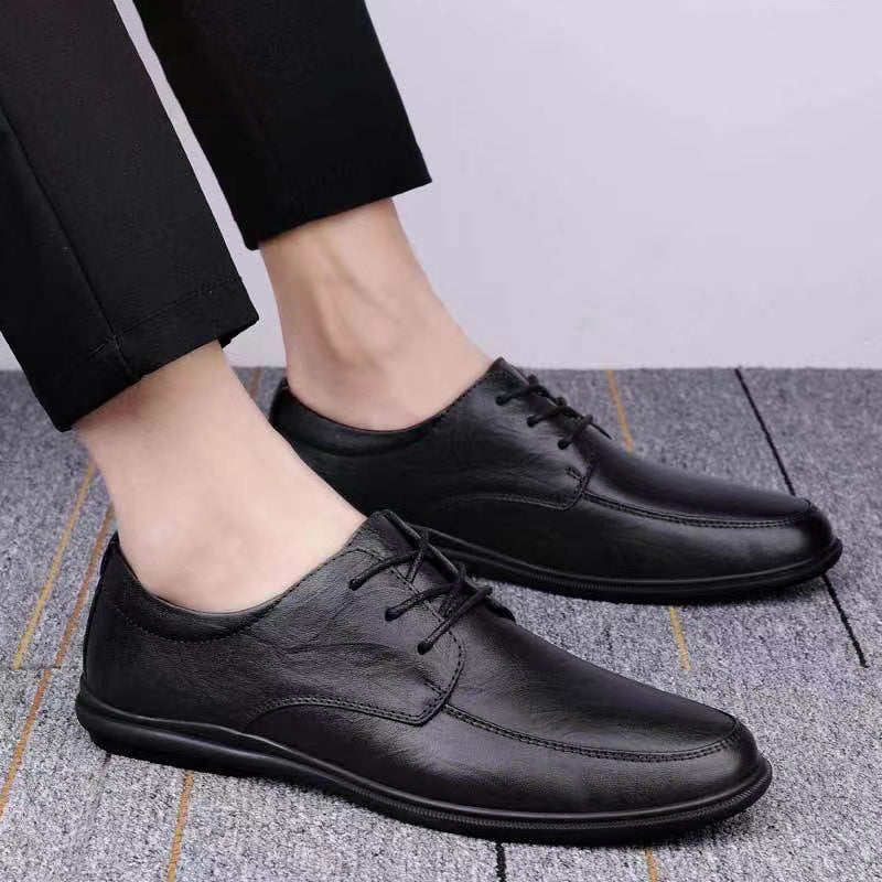 Zapatos casuales de cuero para hombre con suelas suaves
