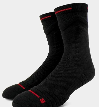 Calcetines de entrenamiento antideslizantes y resistentes al sudor para hombre, de longitud media