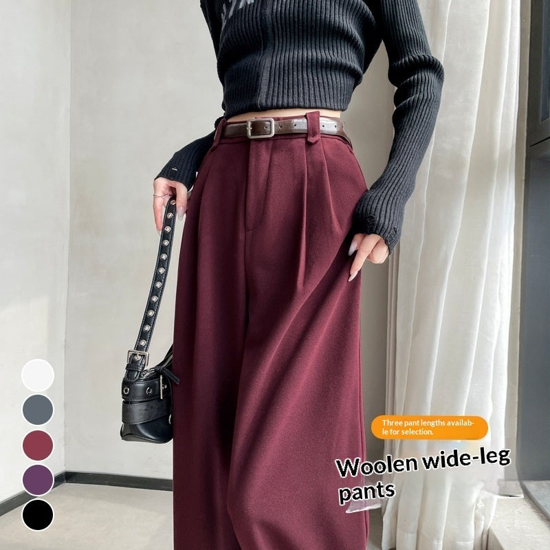 High-end Wool Suit Pants For Women In Autumn And Winter
