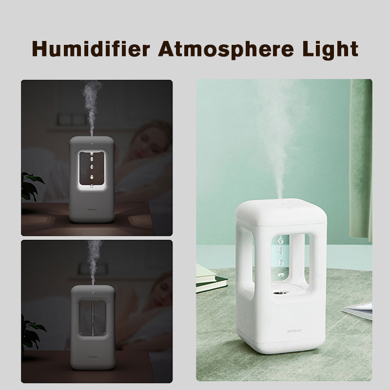 Nuevo humidificador de aire para el hogar, silencioso, para dormitorio, antigravedad, con gotas de agua y luz ambiental.