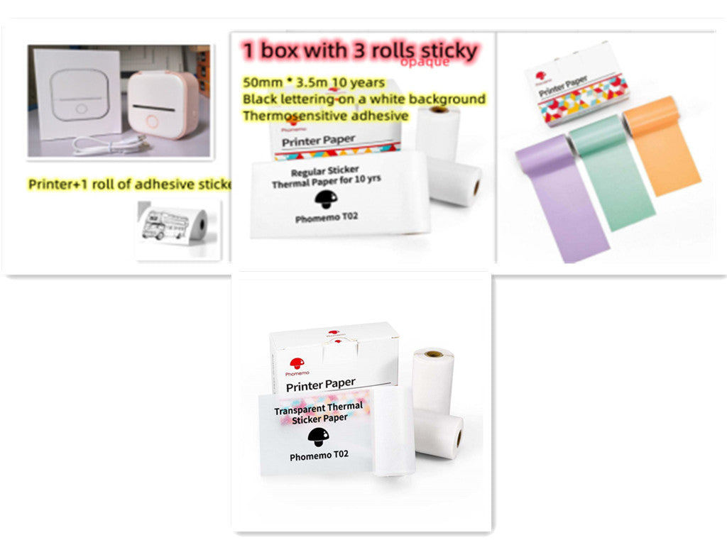 Mini impresora térmica portátil de etiquetas, impresora de fotos para el hogar, impresora de preguntas incorrectas para estudiantes, mini impresora de etiquetas compatible con Bluetooth, etiqueta de precio