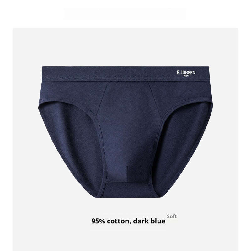 Calzoncillos de algodón transpirables para hombre con entrepierna de algodón antibacteriano.