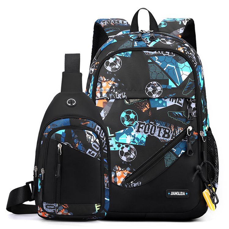 Conjunto de dos piezas para hombre: mochila y bolso de pecho