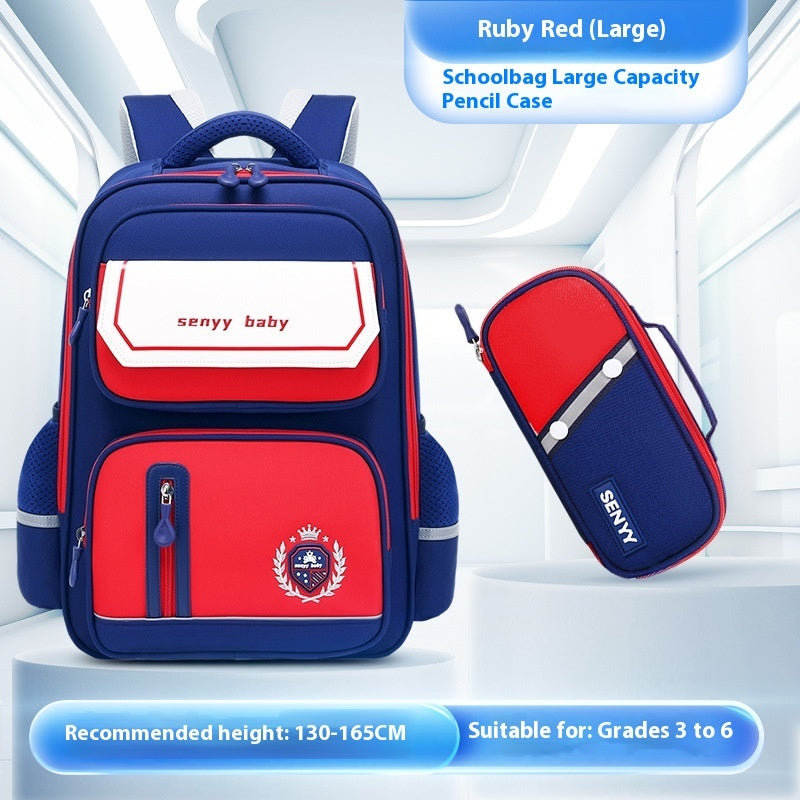 Mochila infantil con protección para la columna vertebral, impermeable, de tela Oxford de gran capacidad