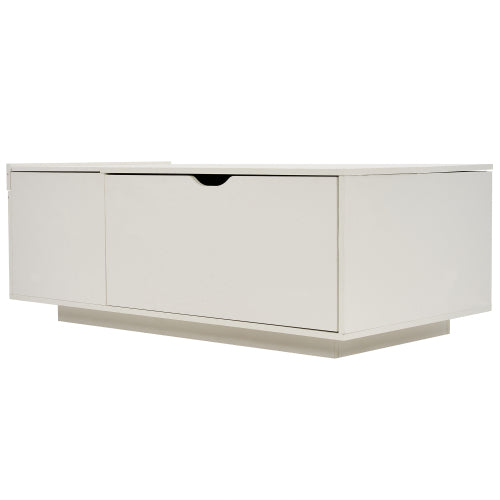 Mesa de centro elevable, mesa de centro con cajón, mesas de té de madera, mesas auxiliares para sofá, muebles de sala de estar, color blanco