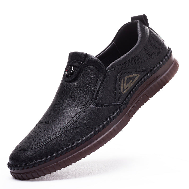 Zapatos casuales de cuero suave y transpirable para hombre