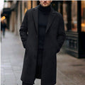 New Men's Casual Wool Coat Long Style