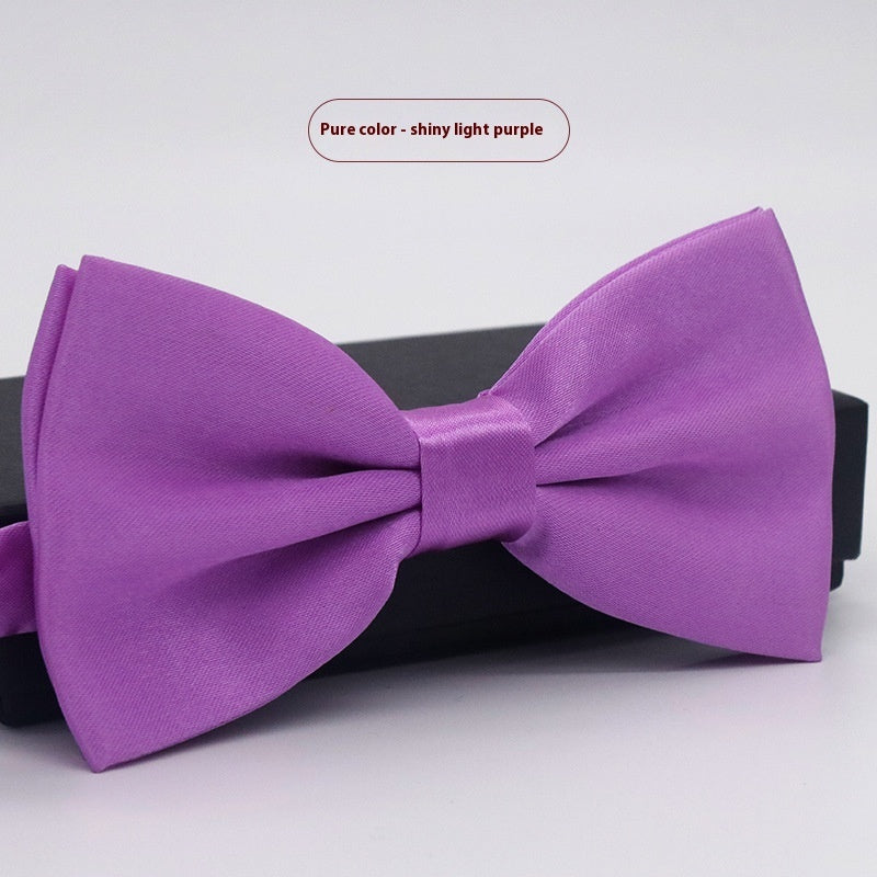 Corbata de lazo para novio, de color liso, para boda, negocios, informal, para hombre