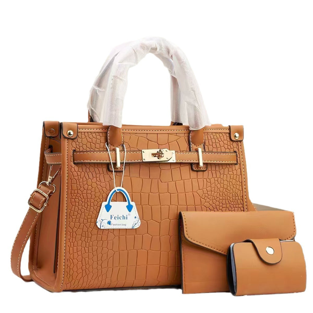 Bolso de mano de tres piezas Macaron, elegante y minimalista