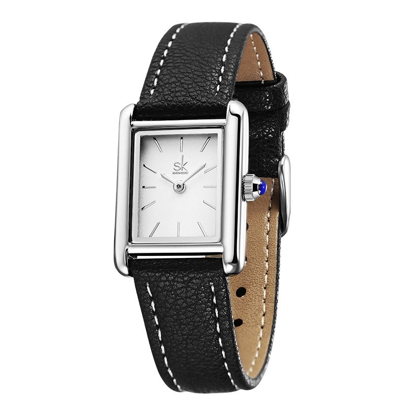Reloj retro para minorías, reloj de cuarzo resistente al agua, reloj cuadrado pequeño de alta calidad.