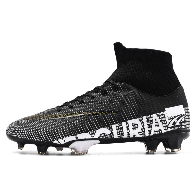 Zapatillas de fútbol de caña alta para hombre y mujer, con clavos rotos, tacos cortos AG, clavos largos TF, zapatillas de entrenamiento deportivas