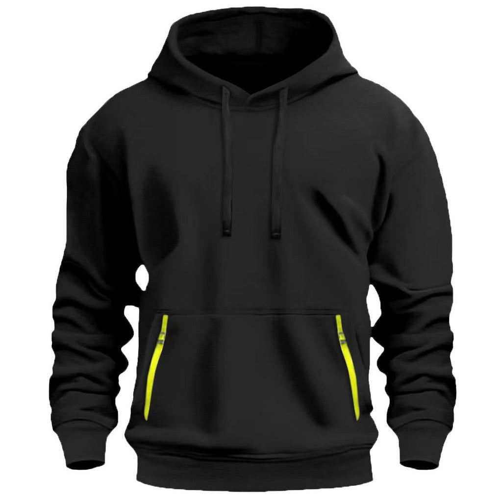 Nueva sudadera con capucha forrada de polar para hombre otoño-invierno