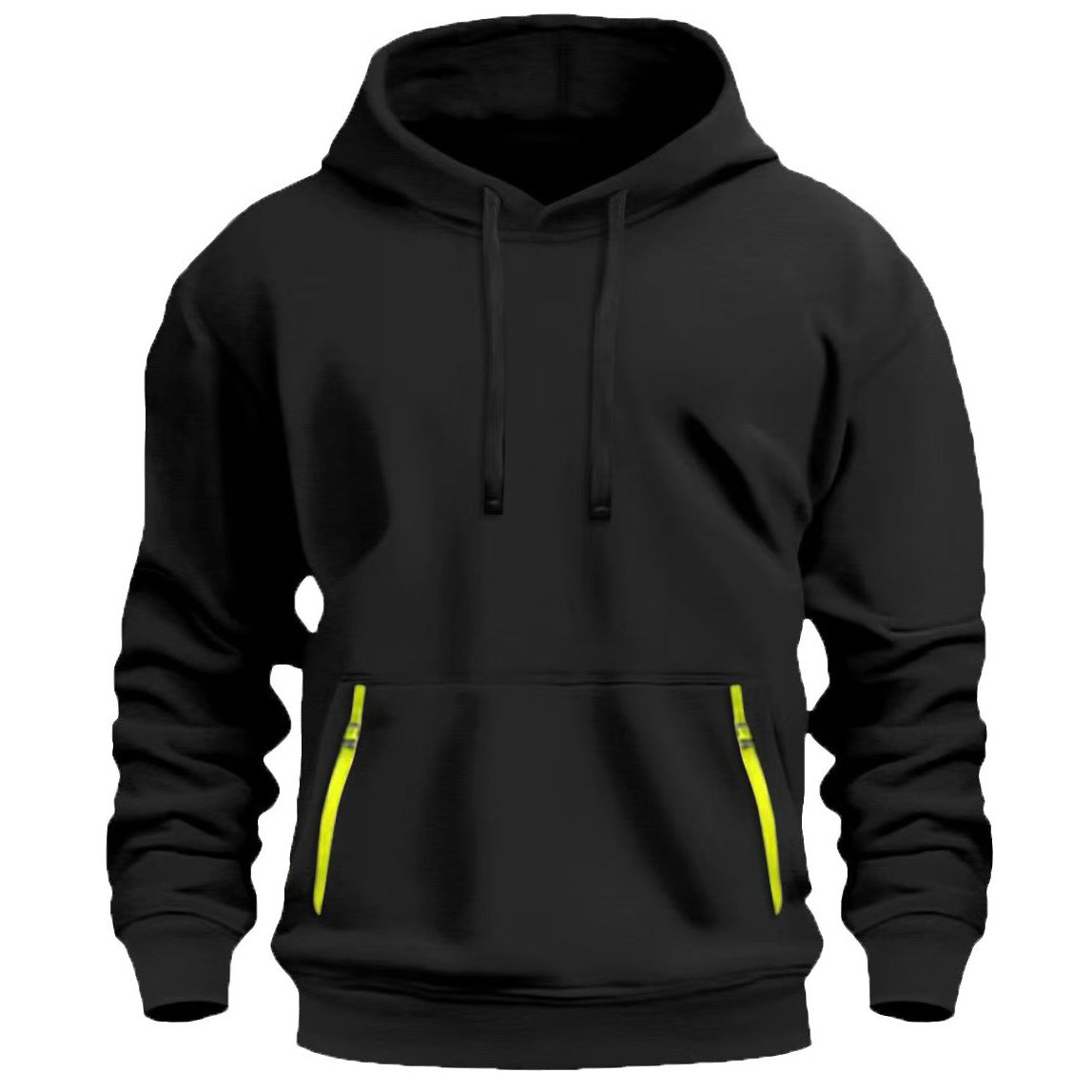 Nueva sudadera con capucha forrada de polar para hombre otoño-invierno