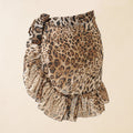 Falda de playa con estampado de leopardo para mujer