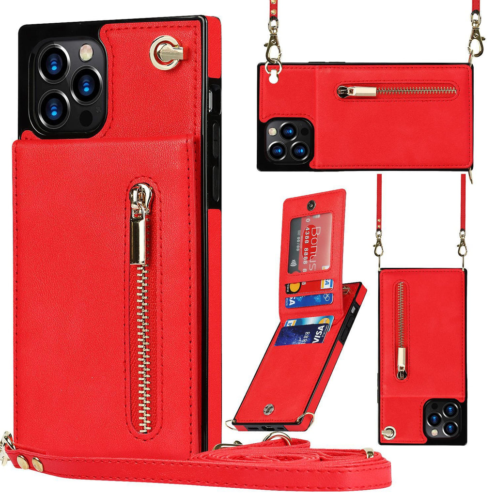 Funda de cuero para teléfono móvil, funda protectora para mensajero