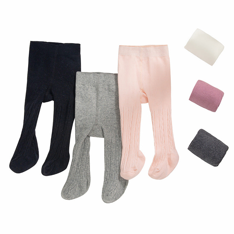 Leggings largos de color liso para bebé