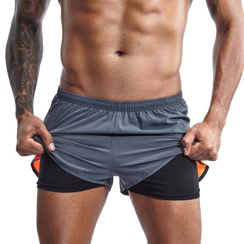 Pantalones cortos deportivos para hombre, holgados y de secado rápido, de tres cuartos