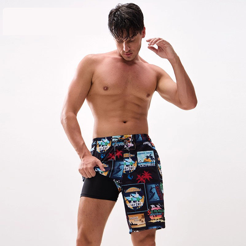 Shorts de playa holgados de secado rápido para parejas con estampado digital