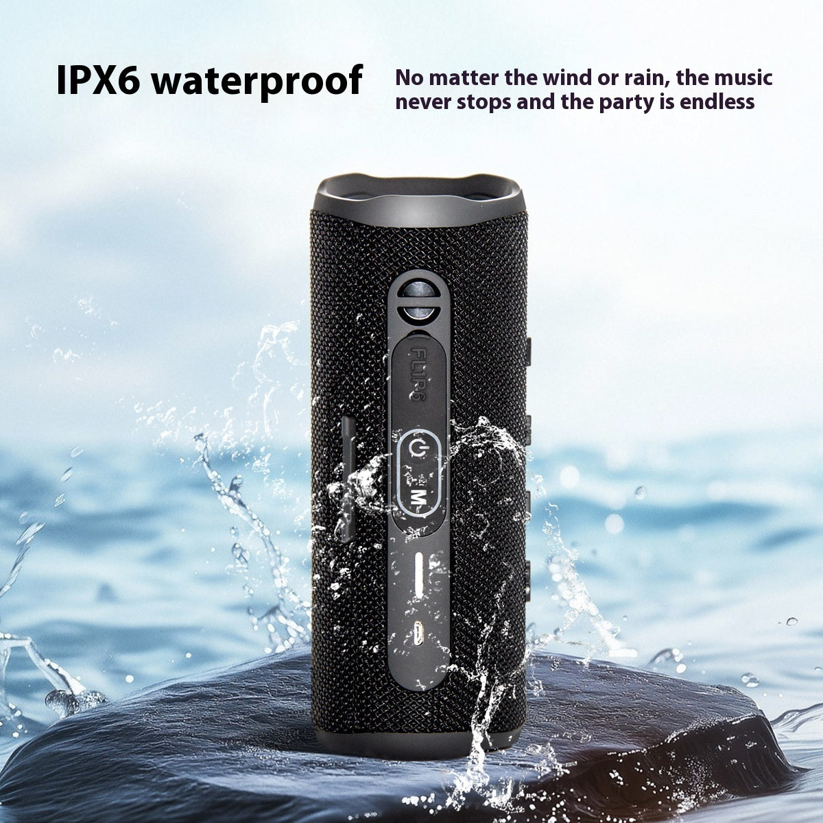 Portable Outdoor Wireless Bluetooth Speaker With Dual Speakers