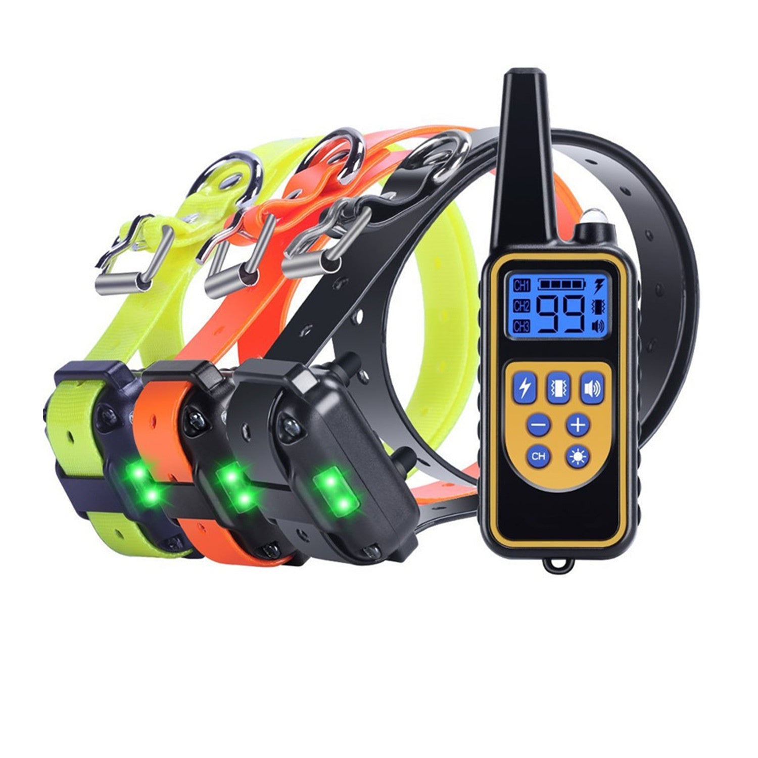 Collar de entrenamiento eléctrico para perros de 800 m con dispositivo antiladridos