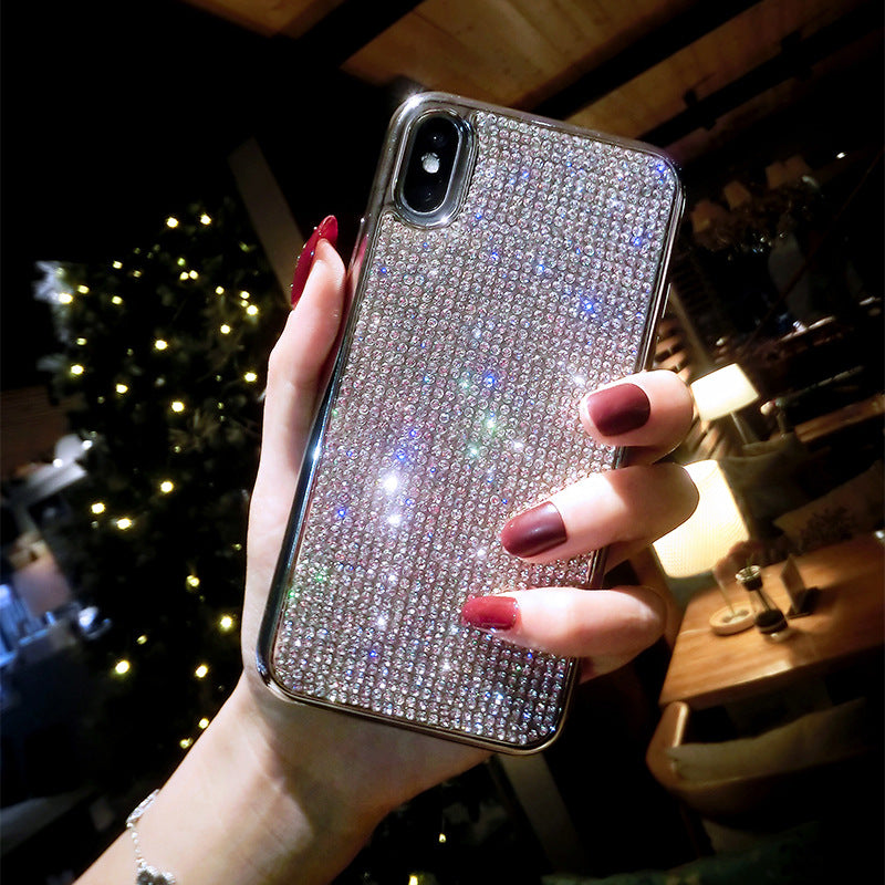 Funda de teléfono con diamantes