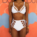Multi-Strap Bikini Set Women Criss Cross Two Piece Swimsuit Beach