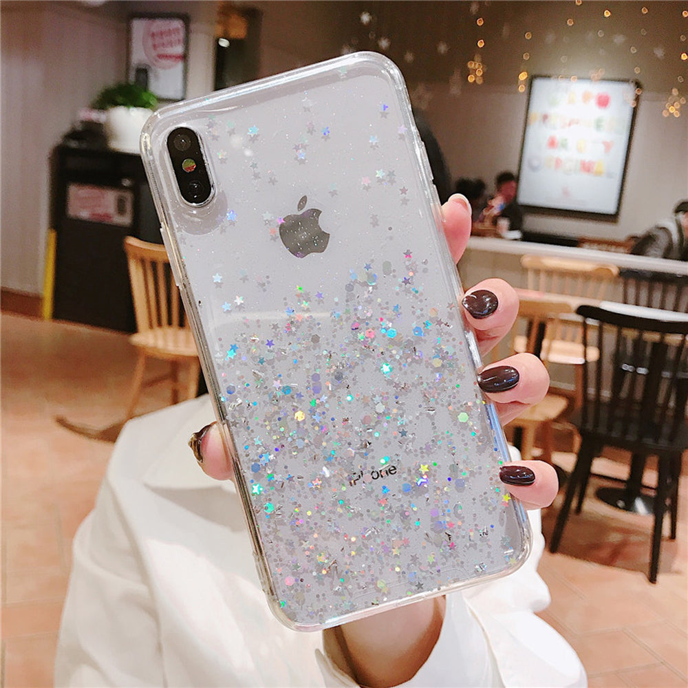 Funda para teléfono con purpurina epoxi